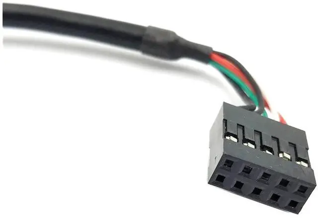 Alt view image 3 of 6 - BUCIER USB Header to USB Cable,Motherboard USB 2.0 Adapter Cable, USB 2.0 Type A Female to Dupont 9 Pin Female Header Motherboard Cable Cord (2-Pack 0.1M)