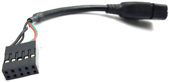 Alt view image 5 of 6 - BUCIER USB Header to USB Cable,Motherboard USB 2.0 Adapter Cable, USB 2.0 Type A Female to Dupont 9 Pin Female Header Motherboard Cable Cord (2-Pack 0.1M)