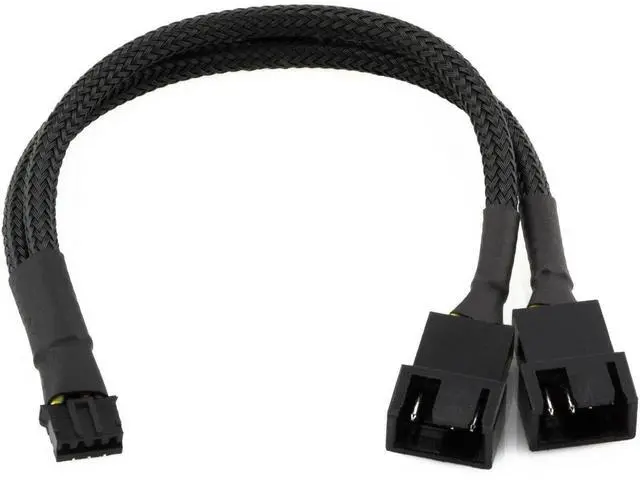 Main image of BUCIER 4-Pin PWM GPU Dual Fan Splitter Sleeved Adapter Cable For Graphics Cards