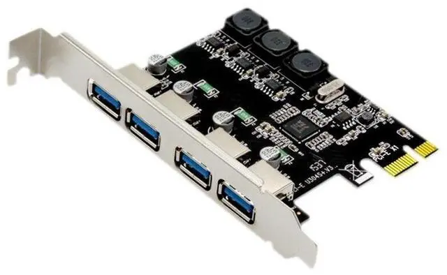 Main image of BUCIER 4 Port Usb 3.0 Pci Express Expansion Card Pcie Pci-E Usb 3.0 Host Controller 4 X