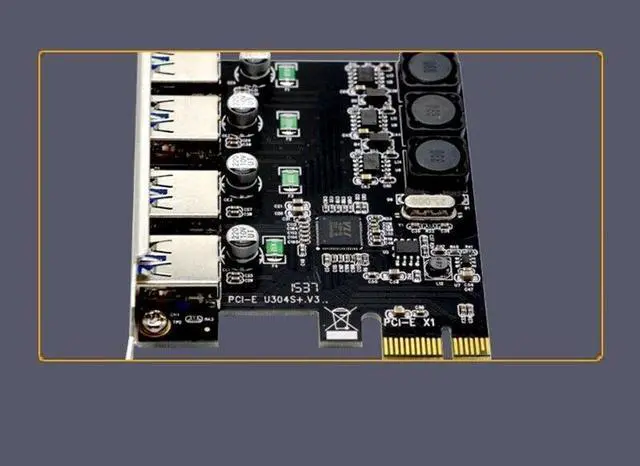 Alt view image 7 of 7 - BUCIER 4 Port Usb 3.0 Pci Express Expansion Card Pcie Pci-E Usb 3.0 Host Controller 4 X