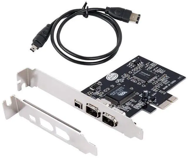 Main image of BUCIER 3 Ports 1394A Expansion Card PCI-E 1X to IEEE 1394 DV Video Adapter 1x 4Pin 2x 6Pin Controller for Desktop PC with 6Pin to 4Pin IEEE Cable Free