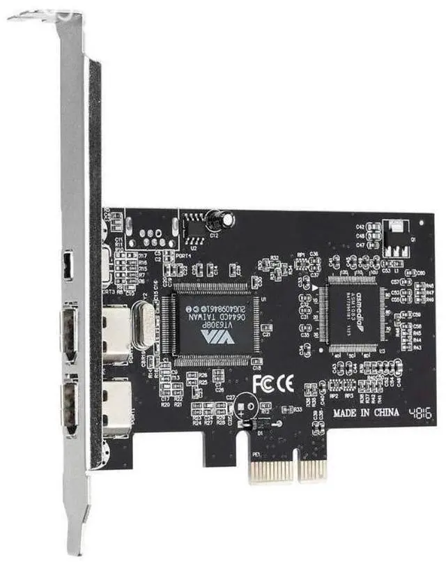 Alt view image 2 of 7 - BUCIER 3 Ports 1394A Expansion Card PCI-E 1X to IEEE 1394 DV Video Adapter 1x 4Pin 2x 6Pin Controller for Desktop PC with 6Pin to 4Pin IEEE Cable Free