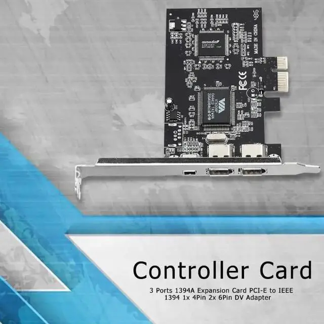 Alt view image 5 of 7 - BUCIER 3 Ports 1394A Expansion Card PCI-E 1X to IEEE 1394 DV Video Adapter 1x 4Pin 2x 6Pin Controller for Desktop PC with 6Pin to 4Pin IEEE Cable Free