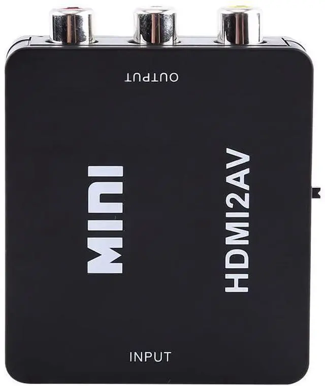 Alt view image 3 of 6 - BUCIER PUSOKEI Digital HDMI to RCA,HD Video Converter, 720p/1080p Mini HDMI to RCA Composite Video Audio AV CVBS Adapter Converter,Support NTSC/PAL Format (Black)