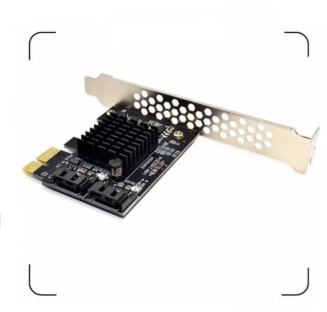 Alt view image 2 of 5 - BUCIER 2 Port SATA III PCIe 3.0 X1 Controller Card, PCI Express to SATA 3.0 6G, Marvell 88SE91XX