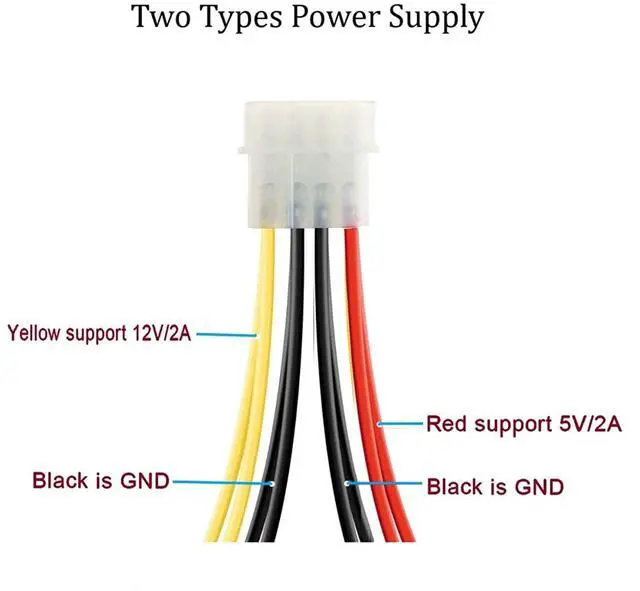 Alt view image 3 of 7 - BUCIER 5pcs 4 Pin Molex to 2×15 Pin SATA Power Y-Cable Adapter for IDE 8 Inches