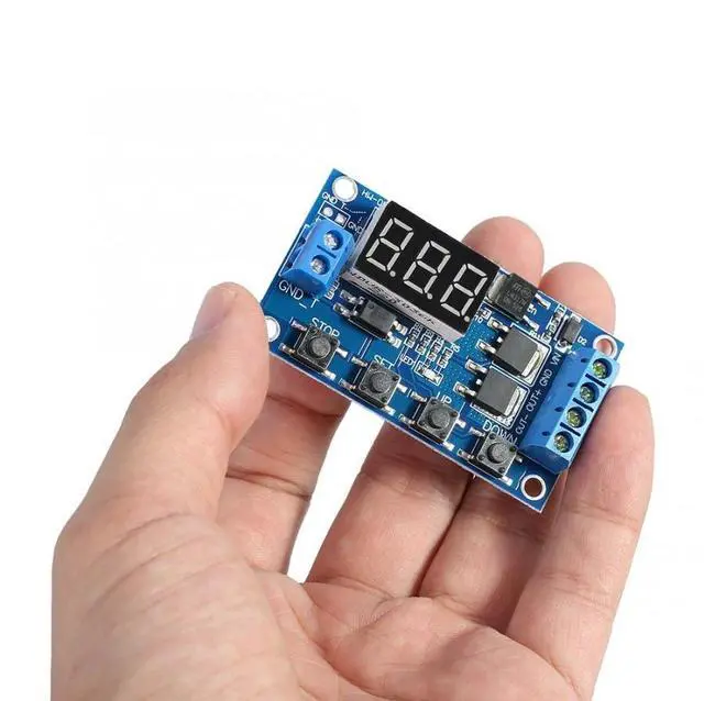 Alt view image 4 of 6 - BUCIER DC 5V-36V Dual MOS Control Cycle Trigger Timer Delay Relay Module Switch LED Quiescent Current 20mA Operating Current 50mA