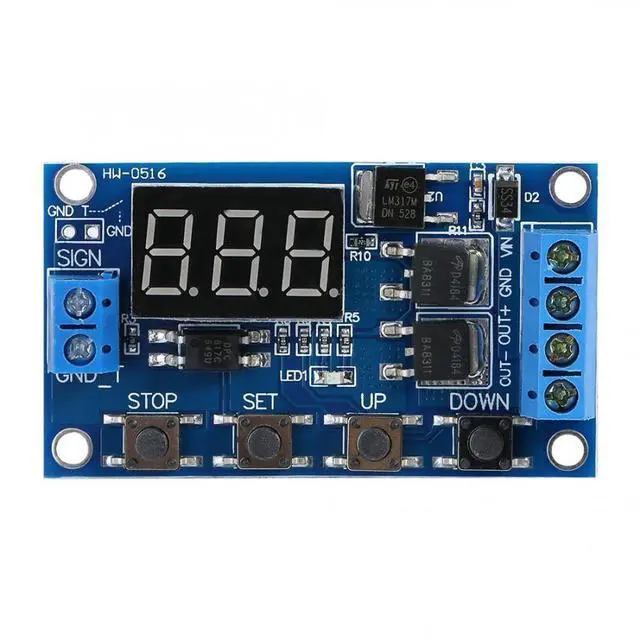 Alt view image 5 of 6 - BUCIER DC 5V-36V Dual MOS Control Cycle Trigger Timer Delay Relay Module Switch LED Quiescent Current 20mA Operating Current 50mA