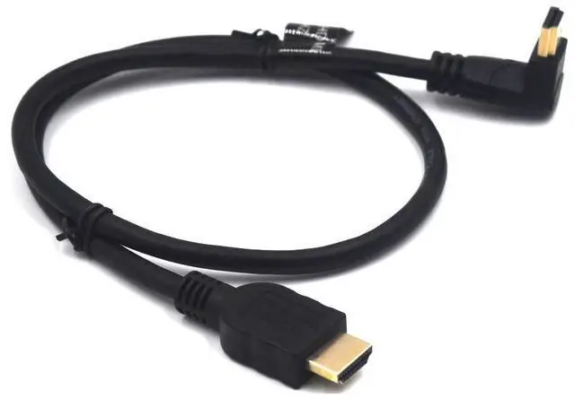 Alt view image 6 of 7 - BUCIER 2 Feet 48Gbps HDMI 8K@60Hz Ultra HD Cable, Straight Male to Down Angle Male HDMI 2.1 High Speed Shield Cord for Xbox TV PS4 PS5 Switch, Support 4K@120Hz, 3D Dynamic HDR