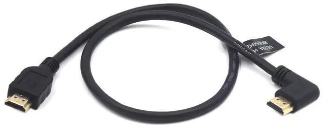 Alt view image 7 of 7 - BUCIER 2 Feet 48Gbps HDMI 8K@60Hz Ultra HD Cable, Straight Male to Left Angle Male HDMI 2.1 High Speed Shield Cord for Xbox TV PS4 PS5 Switch, Support 4K@120Hz, 3D Dynamic HDR