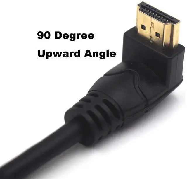 Alt view image 2 of 7 - BUCIER 2 Feet 48Gbps HDMI 8K@60Hz Extension Ultra HD Cable, Straight Female to Up Angle Male HDMI 2.1 Extender High Speed Shield Cord for Xbox TV PS4 PS5 Switch, Support 4K@120Hz, 3D Dynamic HDR