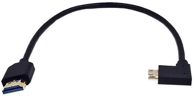 Main image of BUCIER 1ft Mini HDMI 8K to HDMI Ultra HD Cable, 3D 48Gpbs Left Angle Mini HDMI 2.1 Male to Straight HDMI 2.1 Male Adapter for Xbox PS4 PS5 TV Switch, Support 8K@60HZ 4K@120Hz