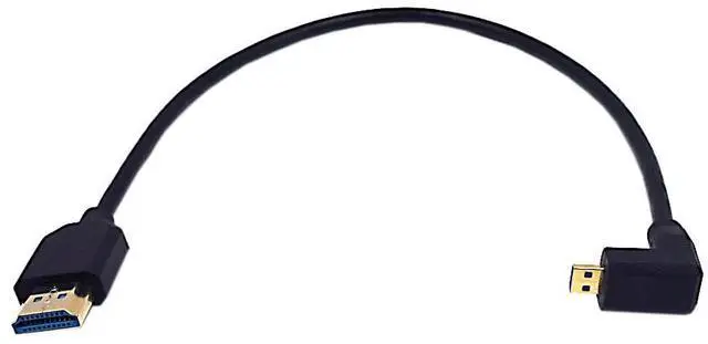 Main image of BUCIER 1ft Micro HDMI to HDMI 8K Cable, 2.1 Version 48Gpbs Down Angle Micro HDMI Male to Straight HDMI Male UHD 3D Cable for Xbox PS4 PS5 TV Switch, 8K@60HZ