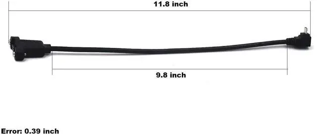 Alt view image 4 of 5 - BUCIER 0.3 Meter Micro USB 5 Pin Extension Cable, Down Angle Micro USB Male to Female Extender Bolt Screw Lock Mount Cable, Sync Data & Charging