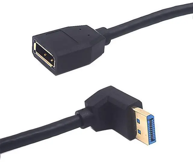 Alt view image 3 of 6 - BUCIER 2ft 32.4Gbps 8K@60Hz DisplayPort Extension Cable, Up Angle Male to Female DP 1.4 Extender Adapter Ultra HD Cable for HDTV Laptop Monitor Projector PS4 PS5, Support 4K@144Hz 2K@165Hz