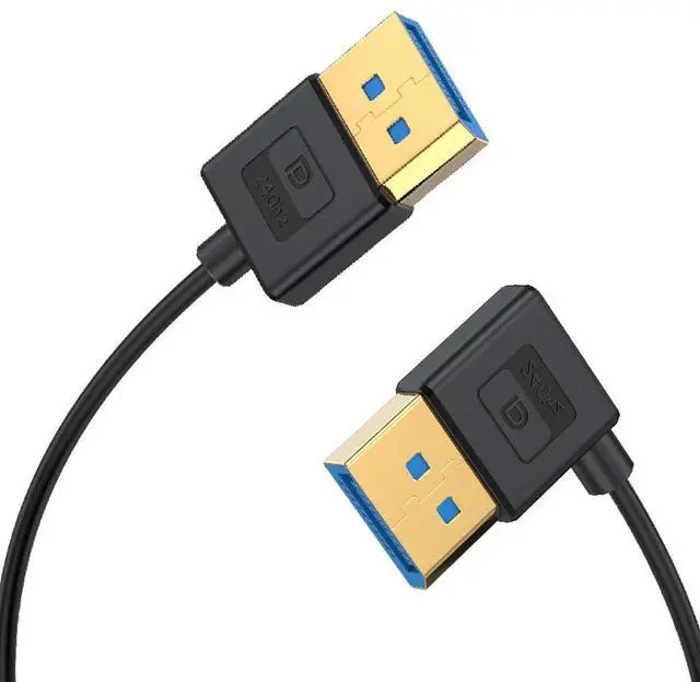 Main image of BUCIER 1ft DisplayPort UHD Silicone Cable, OD 3.8mm Ultra Thin HDMI DisplayPort 1.4V Cord, Left Angle Male to Straight Male DP 32.4Gbps Ultra High Speed Cable, 8K@60Hz