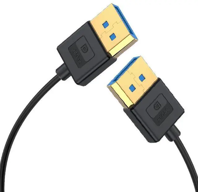 Main image of BUCIER 1ft DisplayPort UHD Silicone Cable, OD 3.8mm Ultra Thin HDMI DisplayPort 1.4V Cord, Straight Male to Straight Male DP 32.4Gbps Ultra High Speed Cable, 8K@60Hz