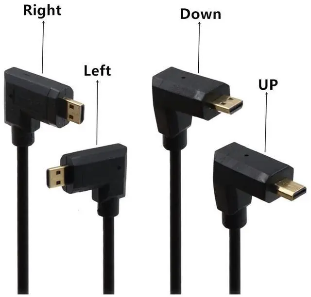 Alt view image 5 of 5 - BUCIER 3.9 Feet Micro HDMI to HDMI 4K@60Hz Coiled Cable, Right Angle Micro HDMI 2.0 Male to HDMI 2.0 Male High Definition Adapter Converter Spiral Spring Cord, 18Gbps High Speed