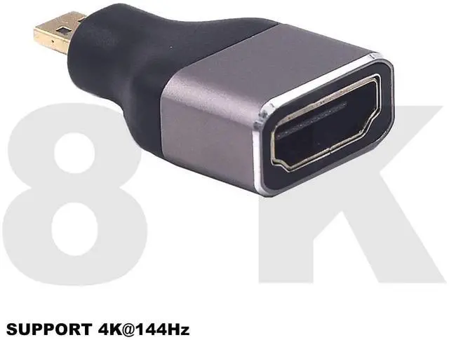 Alt view image 5 of 5 - BUCIER 2 Pack 8K@60Hz Micro HDMI 2.1 Male to HDMI 2.1 Female Adapter Extender Connector Converter Coupler for Camera, Laptop, Projector, HDTV, 3D 48Gbps Bidirectional, Support 4K@120Hz, Dynamic HDR