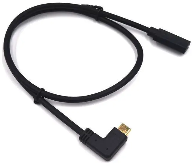 Alt view image 7 of 7 - BUCIER 2ft 3A & 10Gbps USB 3.1 Type C Extension Cable, Left & Right USB C Male to Female Extender 4K@60hz AV Monitor Cord, Sync Charging & Data Transferring High Speed Cable, Gold-Plated Plugs