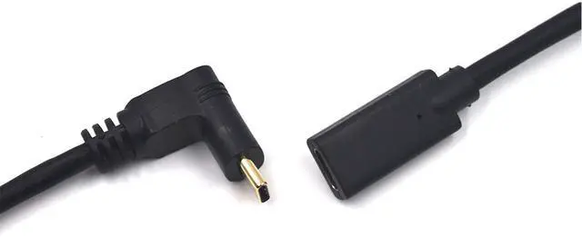 Alt view image 3 of 3 - BUCIER 3.3ft 3A & 10Gbps USB 3.1Type C Extension Cable, Up & Down Angle USB C Male to Female Extender 4K@60hz AV Monitor Cord, Sync Charging & Data Transferring High Speed Cable, Gold-Plated Plugs