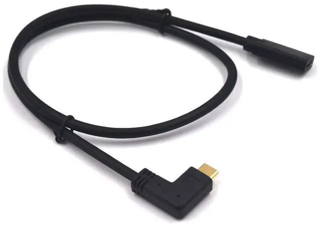Alt view image 6 of 7 - BUCIER 3.3ft USB 3.1 Type C Extension Cable, Left & Right Angle USB 3.1 C Extender Cable, 10Gbps 3A USB C Male to Female Adapter Sync Charging and Data Transfer Cord, Gold Plated Ends