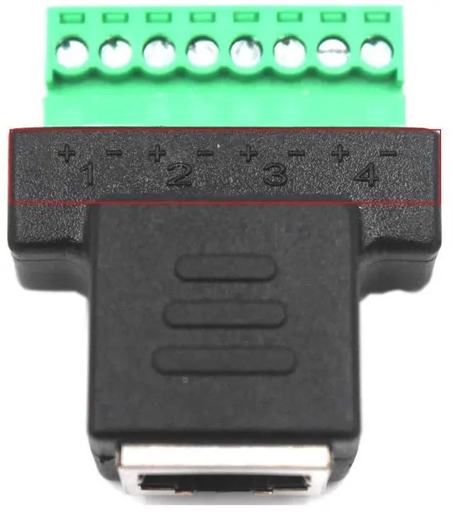 Alt view image 6 of 6 - BUCIER 2 Pack Ethernet RJ45 Female Terminal Block Adapter, Network RJ45 8P8C Bolt Screw Terminal Cable Extension Connector Plug