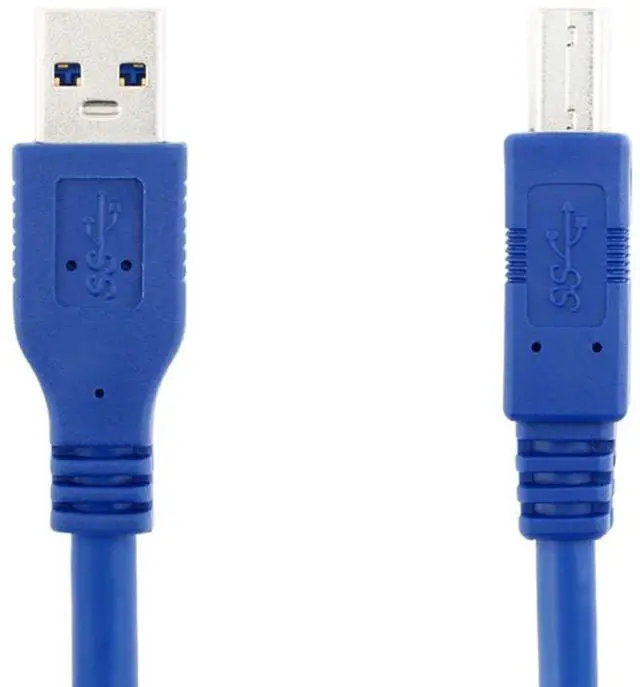 Alt view image 5 of 7 - BUCIER USB 3.0 Cable - Type A-Male to Type B-Male - 5 Feet (1.5 Meters) - Round Blue