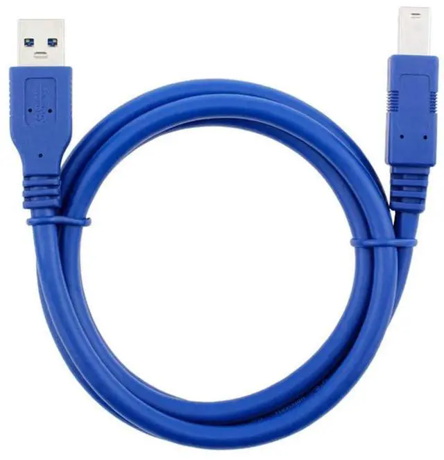Alt view image 6 of 7 - BUCIER USB 3.0 Cable - Type A-Male to Type B-Male - 5 Feet (1.5 Meters) - Round Blue