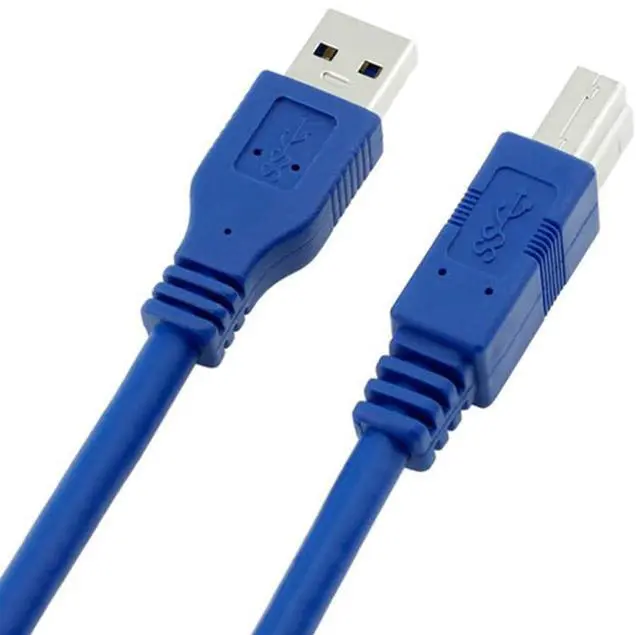 Alt view image 3 of 7 - BUCIER USB 3.0 Cable - Type A-Male to Type B-Male - 5 Feet (1.5 Meters) - Round Blue
