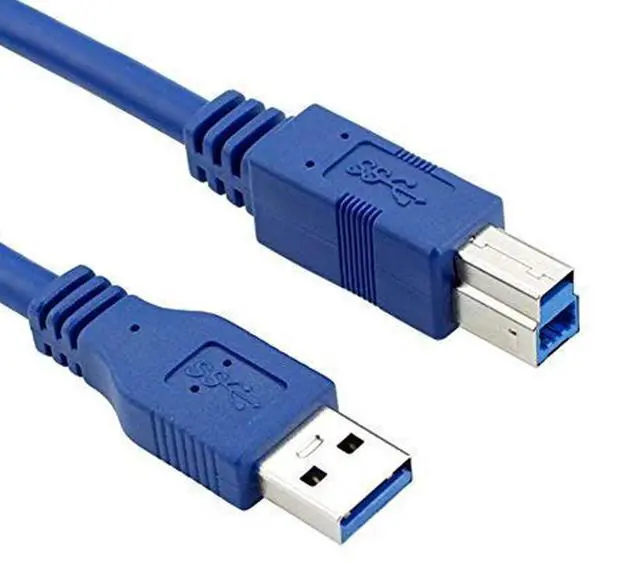 Main image of BUCIER USB 3.0 Cable - Type A-Male to Type B-Male - 2 Feet (0.6 Meters) - Round Blue