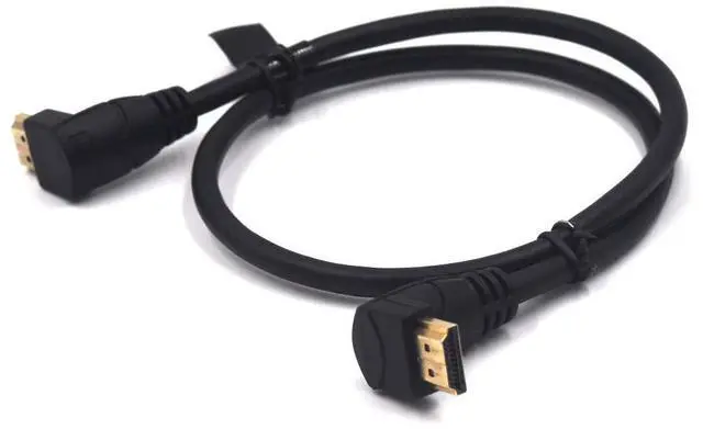 Alt view image 2 of 5 - BUCIER 2 Feet 48Gbps HDMI 8K@60Hz Ultra HD Cable, Down Angle Male to Down Angle Male HDMI 2.1 High Speed Shield Cord for Xbox TV PS4 PS5 Switch, Support 4K@120Hz, 3D Dynamic HDR