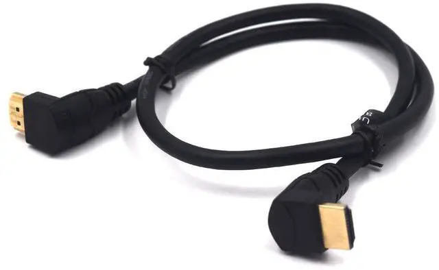 Alt view image 3 of 7 - BUCIER 2 Feet 48Gbps HDMI 8K@60Hz Ultra HD Cable, Up Angle Male to Down Angle Male HDMI 2.1 High Speed Shield Cord for Xbox TV PS4 PS5 Switch, Support 4K@120Hz, 3D Dynamic HDR