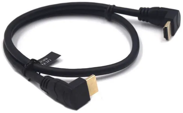 Alt view image 3 of 6 - BUCIER 2 Feet 48Gbps HDMI 8K@60Hz Ultra HD Cable, Up Angle Male to Up Angle Male HDMI 2.1 High Speed Shield Cord for Xbox TV PS4 PS5 Switch, Support 4K@120Hz, 3D Dynamic HDR