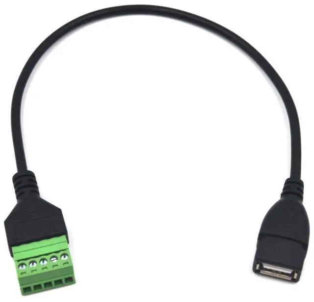 Main image of BUCIER 12 Inch USB 2.0 5 Pin Female Terminal Block Cable, USB Extension Plug Bolt Screw Solderless Terminal Adapter Connector Charging and Data Transfer Cord