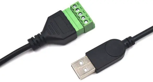 Alt view image 2 of 5 - BUCIER 12 Inch USB 2.0 5 Pin Male Terminal Block Cable, USB Plug Bolt Screw Solderless Terminal Adapter Connector Charging and Data Transfer Cord