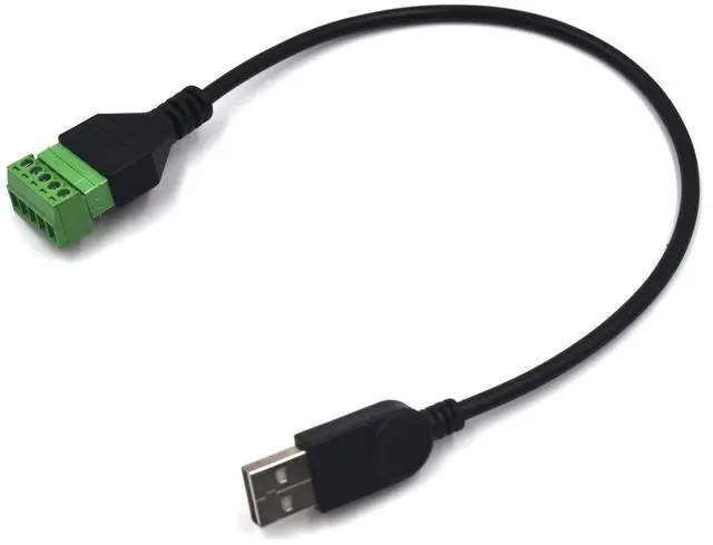 Alt view image 5 of 5 - BUCIER 12 Inch USB 2.0 5 Pin Male Terminal Block Cable, USB Plug Bolt Screw Solderless Terminal Adapter Connector Charging and Data Transfer Cord