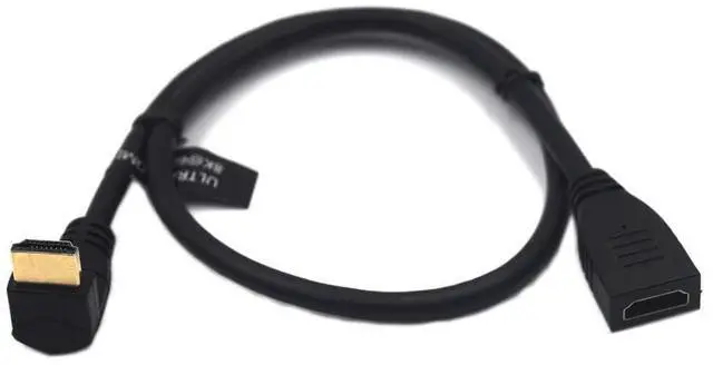 Alt view image 7 of 7 - BUCIER 2 Feet 48Gbps HDMI 8K@60Hz Extension Ultra HD Cable, Straight Female to Up Angle Male HDMI 2.1 Extender High Speed Shield Cord for Xbox TV PS4 PS5 Switch, Support 4K@120Hz, 3D Dynamic HDR