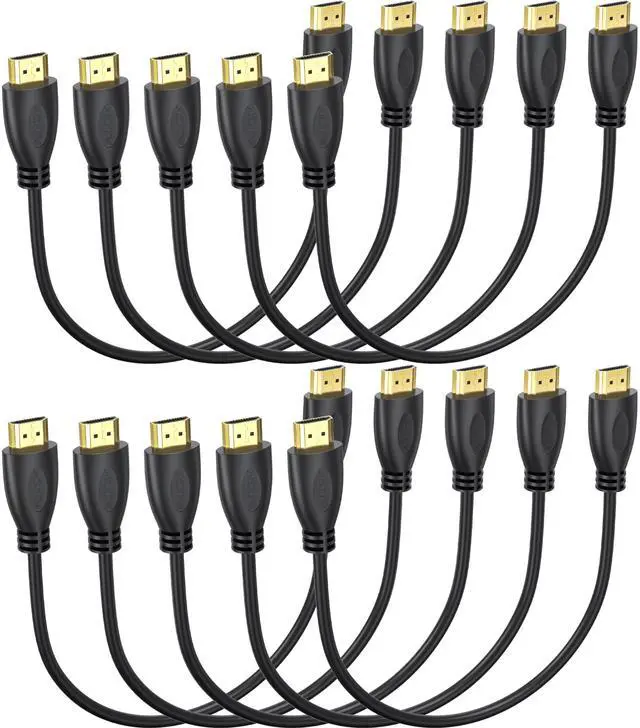 Main image of BUCIER HDMI Cable 1FT 10-Pack, 4K UHD HDMI 2.0 Cable Male to Male Adapter for ARC & CL3 Rated | for Laptop, Monitor, PS5, PS4, Xbox One, Fire TV, etc