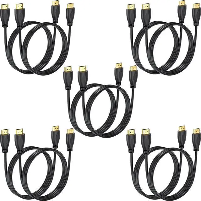 Main image of BUCIER 4K HDMI Cables 6FT 10-Pack, HDMI 2.0 Cable for Soundbar to TV, Support 4K@60Hz, 18Gbps, HDCP 2.2, HDR, Dolby, ARC/eARC, Compatible with Monitor, Computer, Laptop, Projector