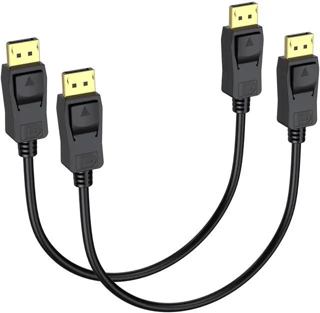Main image of BUCIER DisplayPort Cable 1 FT 2-Pack, (Display Port) DP to DP Male to Male Cord, Gold-Plated, Supports 4K@60Hz, 2K@165Hz Compatible for Monitor, Computer, Laptop, Graphics Card, Docking Station