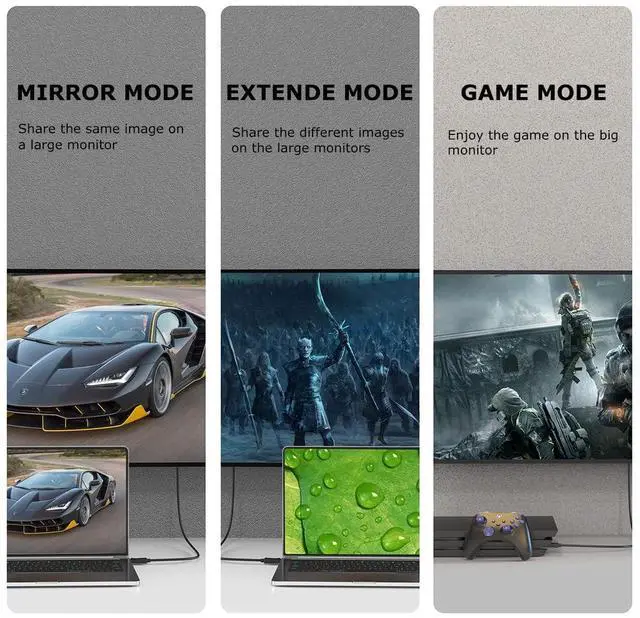 Alt view image 6 of 7 - BUCIER DisplayPort Cable 1 FT 2-Pack, (Display Port) DP to DP Male to Male Cord, Gold-Plated, Supports 4K@60Hz, 2K@165Hz Compatible for Monitor, Computer, Laptop, Graphics Card, Docking Station