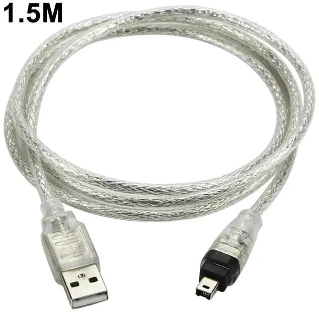 Alt view image 2 of 7 - BUCIER 1.5m USB to IEEE 1394 Firewire 4 Pin Adapter Cable Converter Cord for iLink