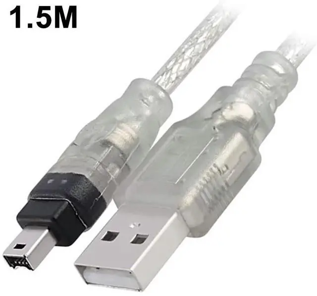 Alt view image 3 of 7 - BUCIER 1.5m USB to IEEE 1394 Firewire 4 Pin Adapter Cable Converter Cord for iLink