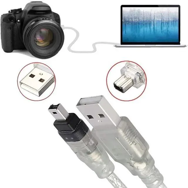 Alt view image 4 of 7 - BUCIER 1.5m USB to IEEE 1394 Firewire 4 Pin Adapter Cable Converter Cord for iLink