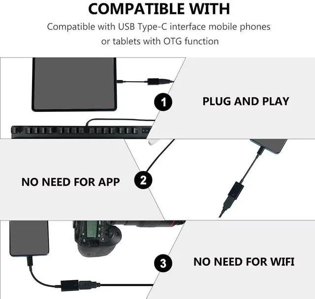 Alt view image 3 of 7 - BUCIER USB C to USB Adapter,2 Pack USB Type C Male to USB 3.0 A Female OTG Cable Converter Compatible with MacBook Pro/Air 2020 2019, Pad Pro 2021, Samsung Galaxy S21 S20 S20+ Ultra Note 10 Black