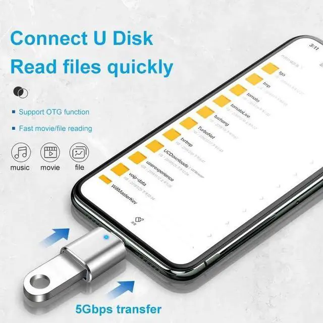 Alt view image 3 of 7 - BUCIER USB C to USB Adapter [3-Pack],USB C Male to USB Female Adapter Compatible with iPhone 15 Samsung S23 Ultra MacBook Pro 2023/ Air 2022 iPad Pro/Mini,Thunderbolt 4/3