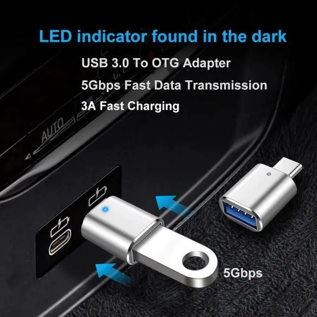 Alt view image 2 of 7 - BUCIER USB C to USB Adapter [3-Pack],USB C Male to USB Female Adapter Compatible with iPhone 15 Samsung S23 Ultra MacBook Pro 2023/ Air 2022 iPad Pro/Mini,Thunderbolt 4/3