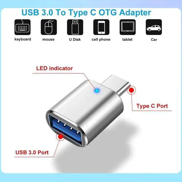 Alt view image 4 of 7 - BUCIER USB C to USB Adapter [3-Pack],USB C Male to USB Female Adapter Compatible with iPhone 15 Samsung S23 Ultra MacBook Pro 2023/ Air 2022 iPad Pro/Mini,Thunderbolt 4/3